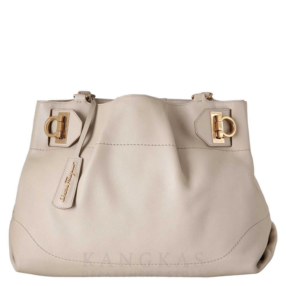 FERRAGAMO(USED)페레가모 간치니 버클 체인 토트백